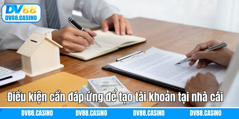 Điều kiện cần đáp ứng để tạo tài khoản tại nhà cái