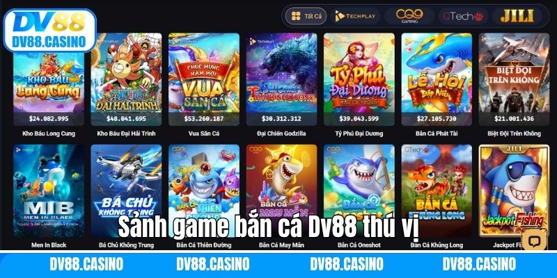 Sảnh game bắn cá Dv88 thú vị