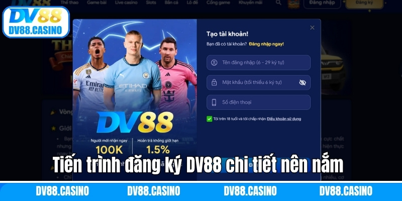 Tiến trình đăng ký DV88 chi tiết nên nắm 