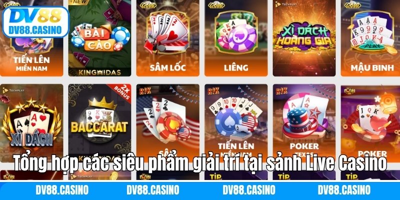 Tổng hợp các siêu phẩm giải trí tại sảnh Live Casino đình đám